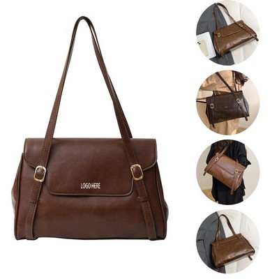Large Capacity Leather Tote Bag For Travel