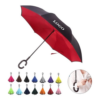 Inverted Polyester Storm Umbrella
