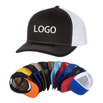 Color blocked Cap With Mesh