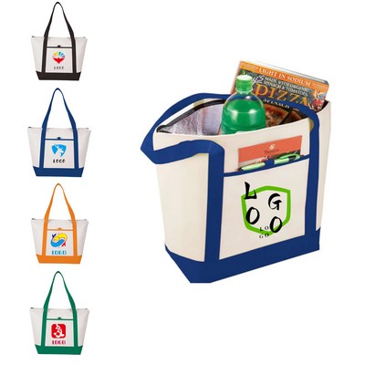 Cotton Canvas Boat Tote Shopping Bag