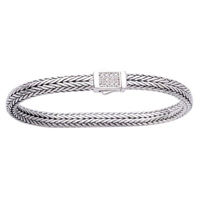 Jilco Inc Unisex Sterling Silver Sapphire Bracelet - 8.25"