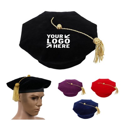 Octagon Velvet Graduation Hat