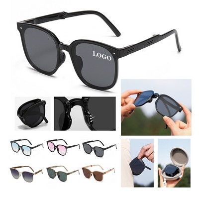 Retro-Inspired Folding Sunglasses with Polarized Lenses