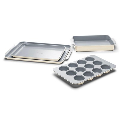 Caraway 5Pc Non-Toxic Nonstick Ceramic Bakeware Set - Cream