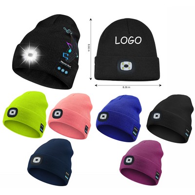 Unisex USB Rechargeable Wireless Bluetooth Headlamp Cap