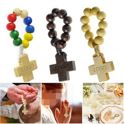 Handcrafted Wooden Finger Rosary With Cross