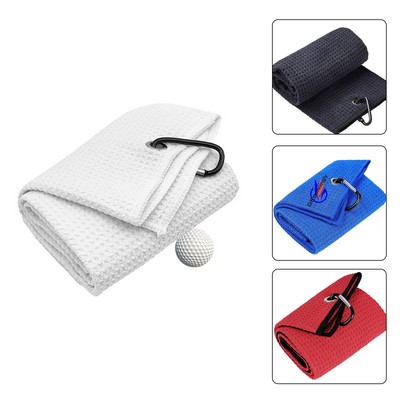 Waffle Pattern Golf Towel