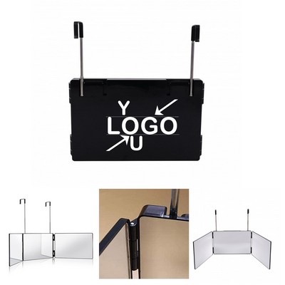 Three-Way Mirror for Haircutting and Styling