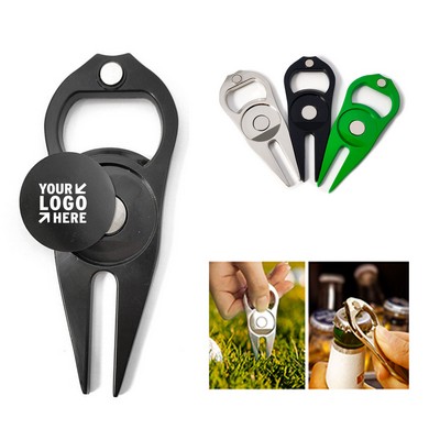Bottle Opener Divot Tool with Ball Marker