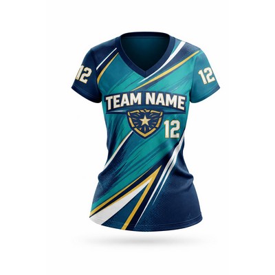 Women's Fanwear Football Fanwear Jersey W/Shoulder Mesh 280GSM