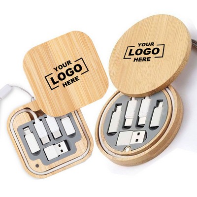 Bamboo Multi-Function Charging Data Cable Kit
