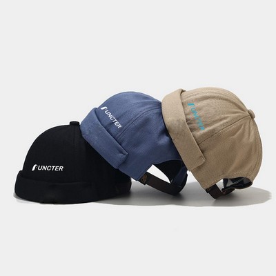 Cotton Adjustable Retro Brimless Cap Worker Cap