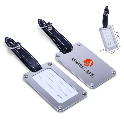 Rectangular Stainless Steel Aircraft Luggage Tag