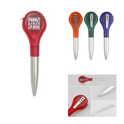 2" 1 Retractable Tape Ballpoint Pen with Clip
