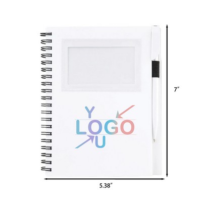 5.5" x 7" Star Spiral Notebook with Pen