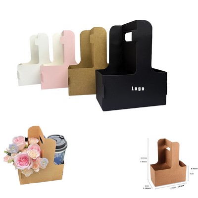 Disposable Kraft Paper Cup Holder