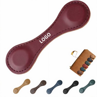 Crazy Horse Leather Magnetic Bookmark