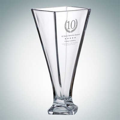 Twistspire Crystal Vase, 11"H