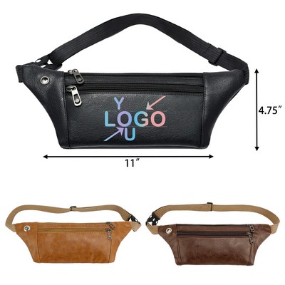 PU Earbud Slot Waist Bag