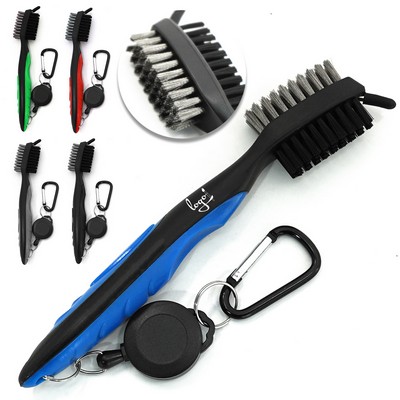 Dual-Sided Nylon Golf Club Cleaning Brush