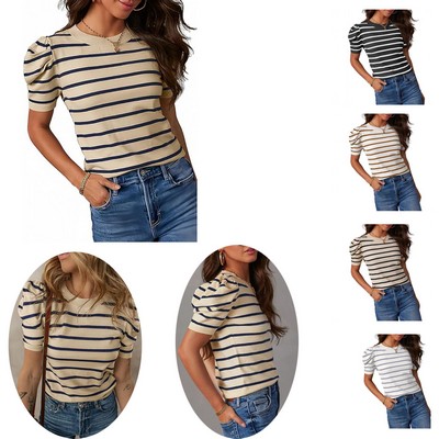 Women's Short Sleeved Knitted Top