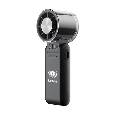 Mini Handheld Fan Freezy Personal Fan Refrigeration Fan W/ 1-100 Stepless Adjusting & Battery Status