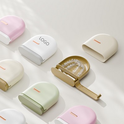 Portable Magnetic Orthodontic Retainer Case & Aligner Storage Box