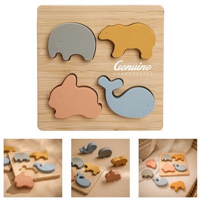 Silicone Baby Stacking Shape Block Toy