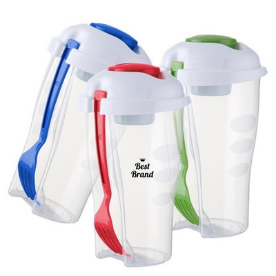 Convenient Ins Salad Cups Integrated Fork for On the Go