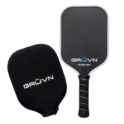 GRUVN Raw-16H Pickleball Paddle Size 16.5'' - Black/White