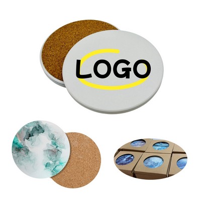 Round ceramic coasters