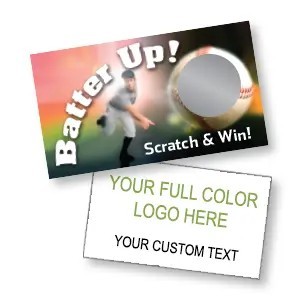 Scratch Off Cards - BATTER UP Scratch and Win (4 Sizes)