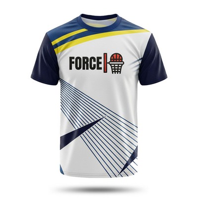 Unisex Sublimated Waffle Grid Short Sleeve T Shirt 125GSM