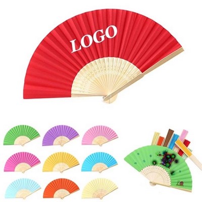 Foladble Paper Bamboo Fan