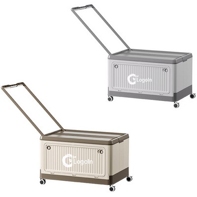 Folding Rolling Cart with Wheels Storage Box Trolley Case
