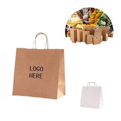 11" x 11" x 6" Kraft Paper Handbag