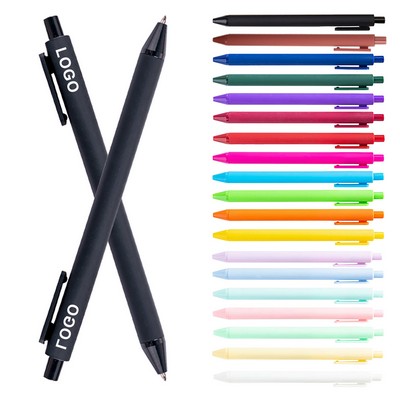 Pastel Macaron Ballpoint Pens Gel Ink Press-Type Plastic Pens