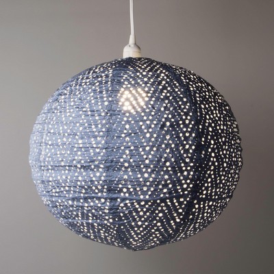 Allsop Home & Garden Nova Chevron Lantern - Chevron Metallic Blue