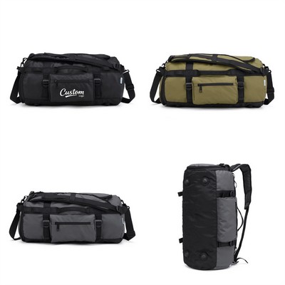 Water-Resistant Duffle Bag - Gym Travel Carry-On with Shoe Compartment