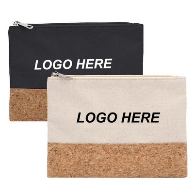 Cork and Canvas Cosmetic Bag