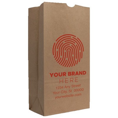 One Color 1-Sided SOS Kraft Paper Bags (7.125" x 13.9375" x 4.375")