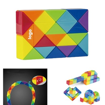 ainbow Magic Twist Puzzle - 24-Segment Educational Building Toy