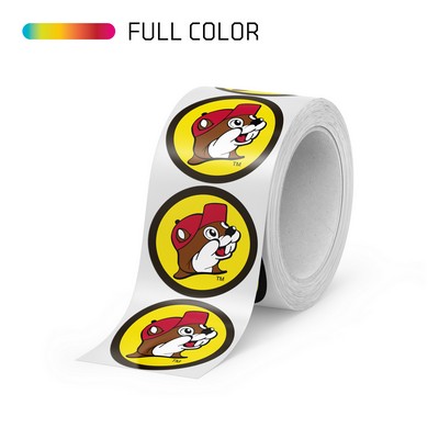 Full Color Circle Roll Label - Up to 7.01-9.00 Square Inches