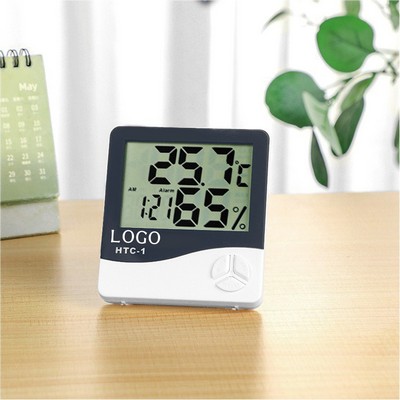 Indoor Digital Thermometer & Hygrometer Alarm Clock