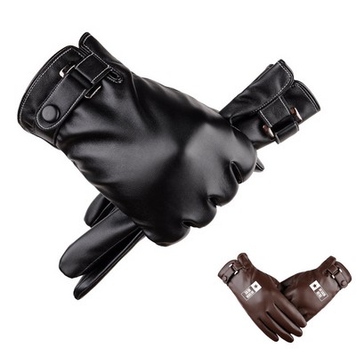 Luxury Leather Touch Screen Gloves
