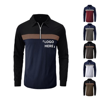 Long Sleeve Polo Shirt For Men
