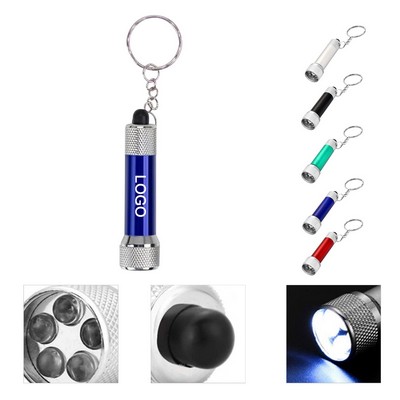 Mini 5 Led Aluminum Flashlight Keychain