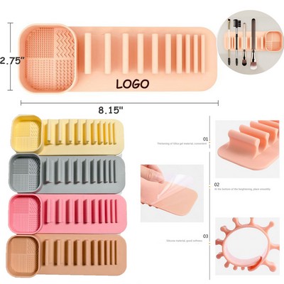 Multi-Functional Silicone Brush Cleaning and Drying Stand