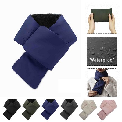 Winter Down Scarf Women Men Filling Foldable Plain Waterproof Ultralight Neck Warmer Cycling Hiking