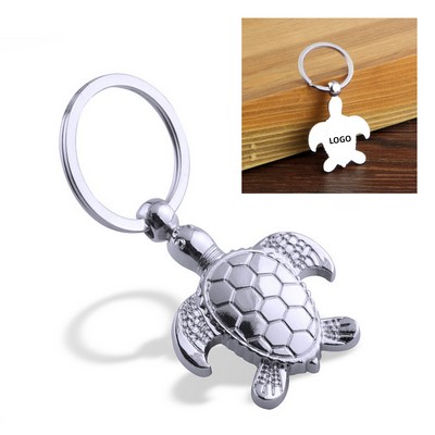 Sea Turtle Metal Keychain